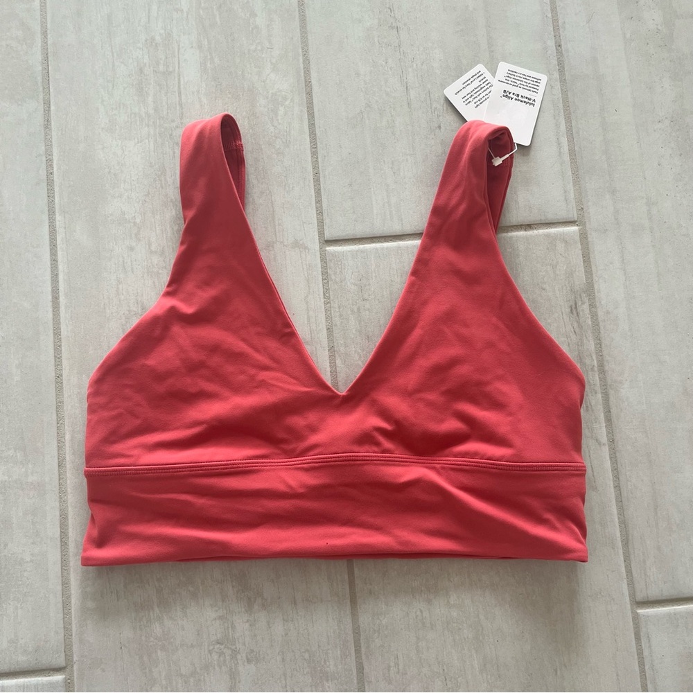 NWT Lululemon Align V-Neck Bra, Desert Red, Size 10 - Picture 6 of 7